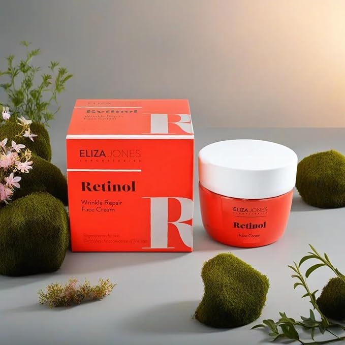 Retinol Cream for Face, Face Moisturizer with Retinol, Day and Night Cream, Wrinkle Repair, Anti-Aging Moisturizing Cream for Women and Men, for All Skin Types, 50 ml / 1.69 Oz