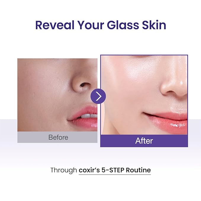 [New Years Gift Set] coxir K-Beauty Seoul Glow Set – 5-Step Korean Skincare Routine with TXA & Black Rice – Cleansing oil, Mask Cleanser, Ampoule, Balm & Moisturizer,korean skincare,Holiday Gift