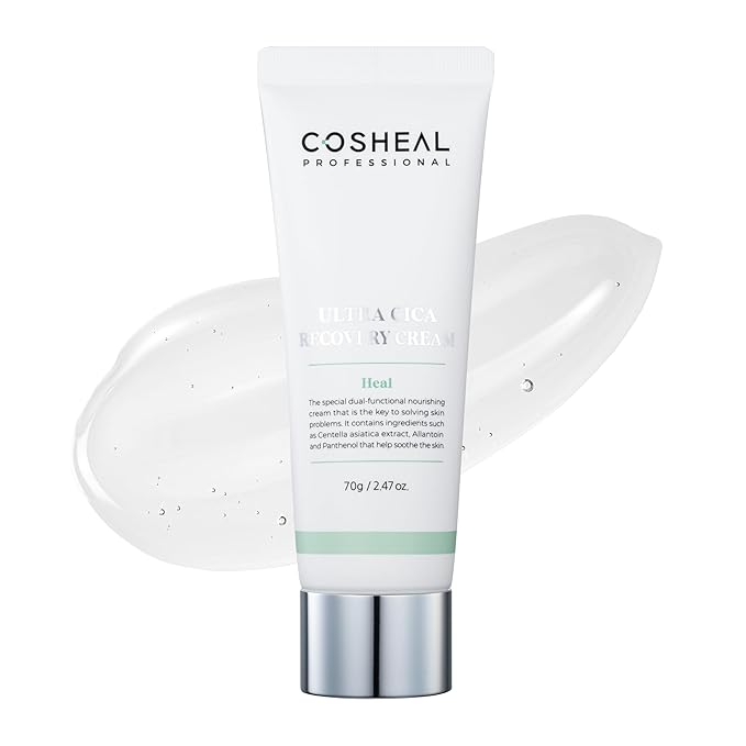 Ultra Cica Recovery Cream 2.47 oz, Skin-Calming Barrier Repair Gel Cream with Centella Asiatica, Allantoin & Panthenol, Soothes & Strengthens Sensitive Skin, Korean Skin care