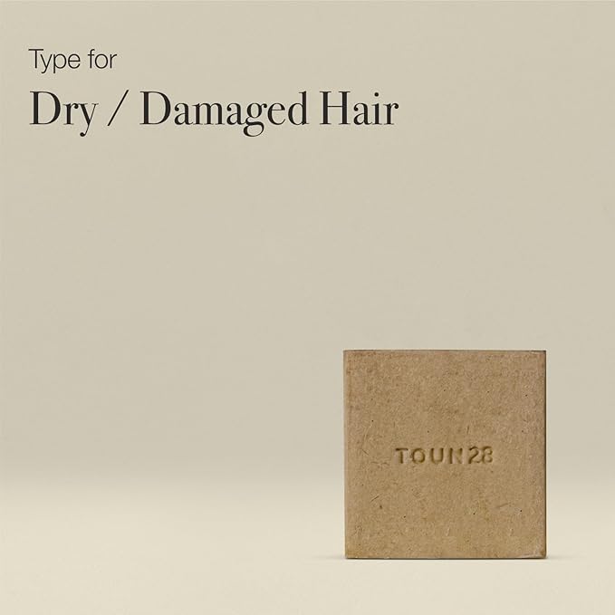 TOUN28 Hair Shampoo Bar for Dry & Damaged Hair – Biotin & Collagen for Repair & Strengthening, Vegan, Floral Scent, 100g | Korean Haircare