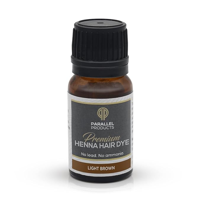 Parallel Products Spot Color Henna Kit - Henna Hair Dye - 3 grams - Tint for Professional Spot Coloring - With Mixing Dish - Covers Grey Hair - Root Touch Up (Light Brown)