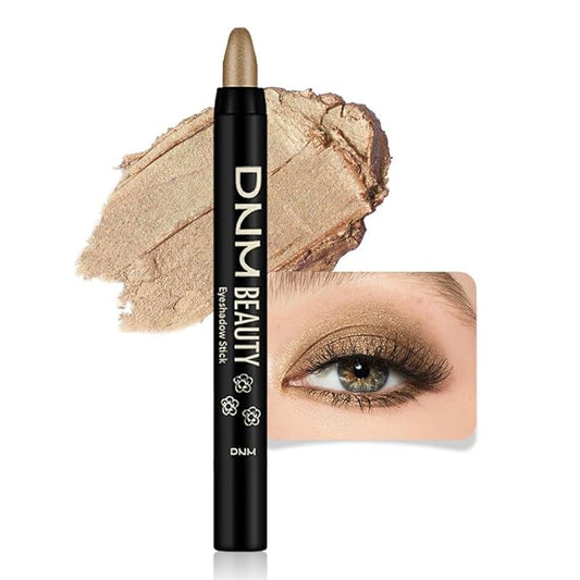 evpct Light Khaki Shimmer Cream Eye Shadow Brightener Sticks Set for Eyes, Khaki Shimmery Matte Pencil Eye shadow Applicator Stick Pen Palette Makeup Waterproof sombras en crema para ojos 04#
