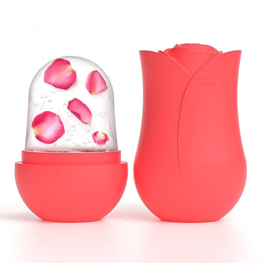 Ice Roller For Face，Cryo Cube Ice Roller For Facial And Eye,Skincare Tools,For Relieving Facial Edema, Shrinking Pores, And Lifting And Firming The Skin (Red)