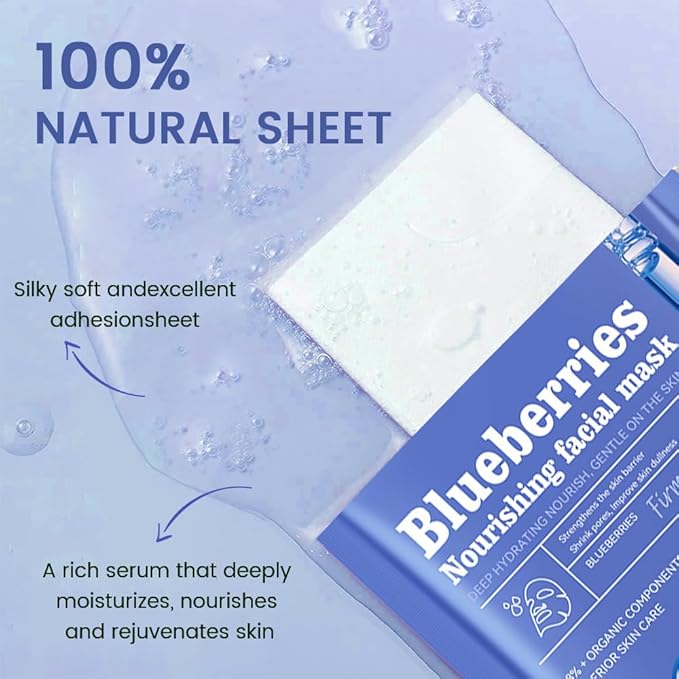 Face Masks Skincare,Facial Masks for Women Skin Care,Sheet Masks Beauty with Natural Ingredients,Birthday Party Spa Gift for Kids Teens Girls,Hydrate Nourish Soothe for All Skin Types 8 Pack