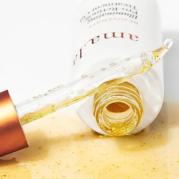 Amala Illuminating Pro-Retinoic Treatment Oil - All Natural Retinol Serum Alternative - Hydrating, Anti Aging Serum Oil - Picāo Preto Extract, 23K Gold, Cacay Seed (30ml)