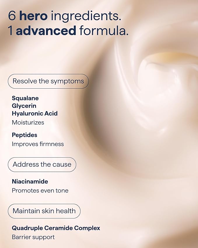 Remedy Rich Cream Barrier Repairing Facial Moisturizer - Remedy for Rich Moisture - For Normal to Dry Skin - Quadruple Ceramides, Peptides, Squalane, Glycerin- By Dermatologist Dr. Shah, 1.7 fl. oz