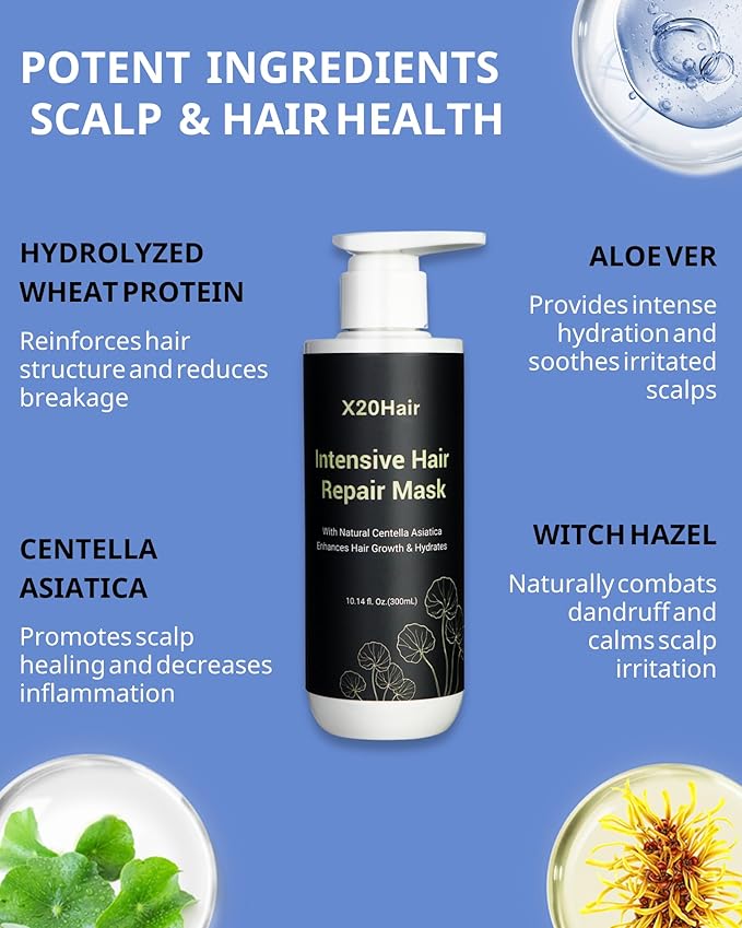 Folliculitis Hair Repair Mask - Effective Scalp Treatment for Seborrheic Dermatitis,Psoriasis, Dry Itchy Scalp, Dandruff Treatment | Nourishes Oily Hair – Ideal for Women