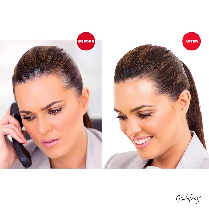 Godefroy Hair Color Tint Kit for 100% Gray Coverage, Natural Black, 20 Applications, Long-Lasting Root Touch-Up for Men & Women, Pre-Measured Capsules, No Waste, DIY Salon-Quality Results at Home