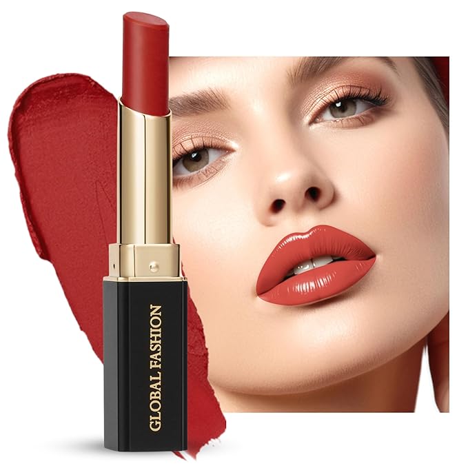 Global Fashion Silk Smooth Matte Lipstick – Long-Lasting, Luxurious Color, Rich Hydration, Lightweight Formula, Lightweight Matte Lip Color for Women, Available in Multiple Shades (112, 0.12 oz)