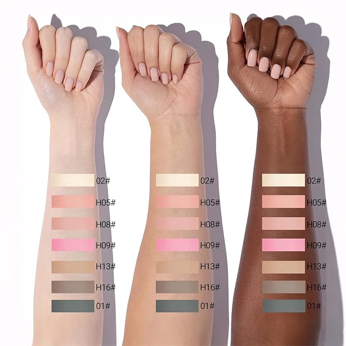 Erinde Single Matte Eyeshadow Palette, Velvet Eye Shadow Compact Powder Natural Makeup, Long-Lasting Eye Makeup, Ultra-Blendable, Pigmented Color, Vegan Formula, H09 Half Pink