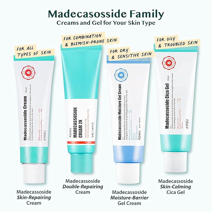 A'PIEU Madecassoside Moisture Gel Cream - Korean Moisture Barrier Moisturizer with Centella Asiatica, Deep Hydrating, Soothing and Water-Oil Balance. Korean Skincare (1.69 Fl oz)