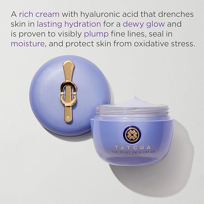 Tatcha Dewy Skin & Lips Hydrating Ritual Set, Travel Rice Wash, Full Size Dewy Skin Cream, Wisteria Lip Mask ($119 Value)