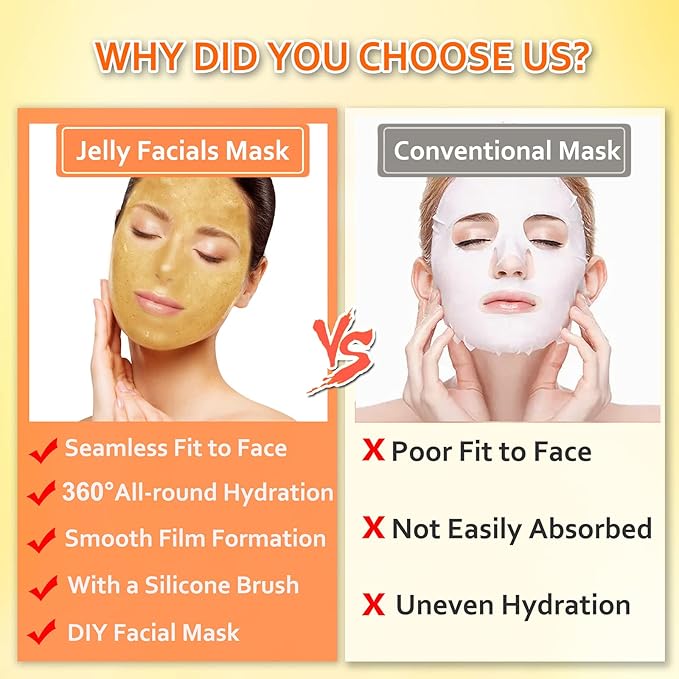 24k Gold Jelly Mask Powder for Facials Care Vampire Jelly Mask for Facials Professional