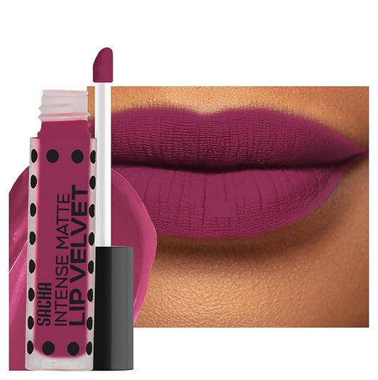 Sacha Cosmetics Intense Matte Lip Velvet Liquid Lipstick, Long-Lasting Velvet Matte Finish, 0.2 fl oz The It Color