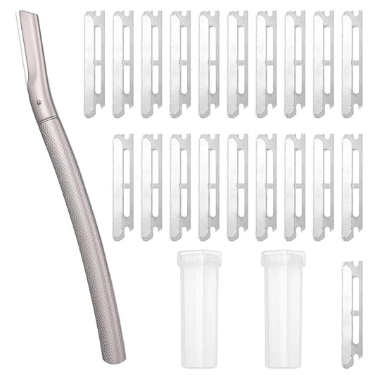 Razor for Women Face with 20PCS Blades, Razor for Face Professional, Facial Razors for Women&men Face with Blade Refills, Facial Razor, Stainless Steel Multipurpose Face Shavers