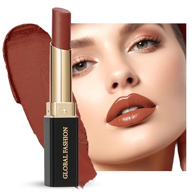 Global Fashion Silk Smooth Matte Lipstick – Long-Lasting, Luxurious Color, Rich Hydration, Lightweight Formula, Lightweight Matte Lip Color for Women, Available in Multiple Shades (120, 0.12 oz)