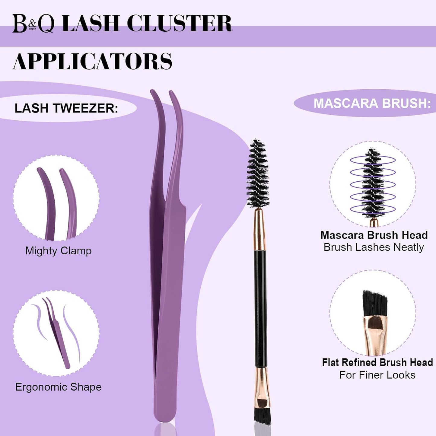 Lash Extension Kit 192 pcs Eyelash Extension Kit B01+B10 8-18mm Mixed Lash Clusters Kit Individual Lashes Kit Wispy with Lash Glue and Remover Applications Eyelash Kit (B01+B10, Kit)