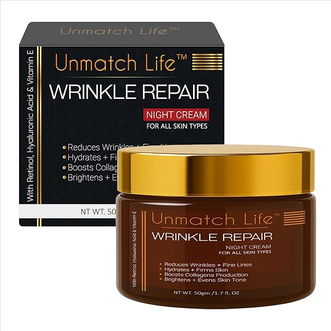 Fast Wrinkle Repair Cream 1.7 Fl. Oz Everyday Anti-aging Face Moisturizer with Retinol, Hyaluronic Acid & Vitamin E to cure Dark Spots, Wrinkles & Fine Lines, For all Skin Types