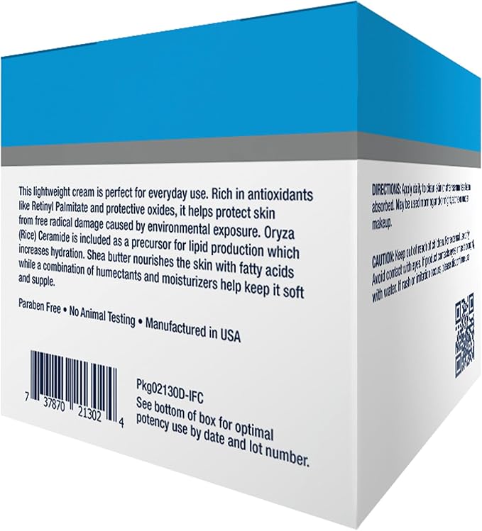 Life Extension Skin Care Collection Day Cream, retinyl palmitate, rice bran ceramides, shea butter, green tea, daytime nourishment to regenerate collagen & moisturize skin, 1.65 oz (47 g)