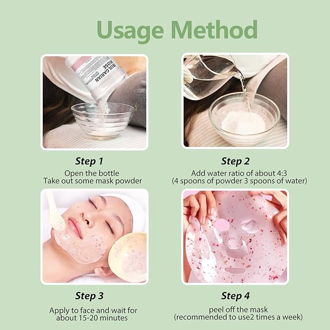 Jelly Mask Hydrating Deep Cleaning Detoxing Healing and Relaxing Premium Modeling Rubber For Facials Professional Set - 2 Treatments (24K Gold,Barbados aloe)