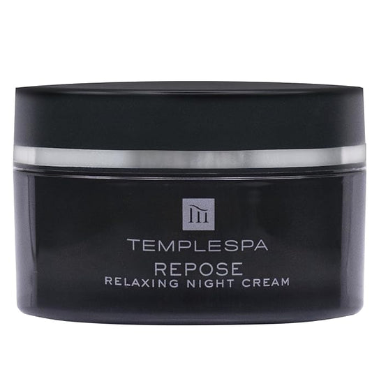 TEMPLESPA | REPOSE | Relaxing Aromatherapy Night Face Cream, Vitamin-Rich, Anti-Ageing Night Moisturizer to Calm, Relax & Settle the Skin, Natural Ingredients, Cruelty-Free, Vegan, 1.6 fl.oz.