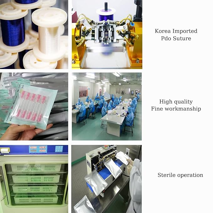 elves Pdo Threads Multi for Face and Whole Body Lift/Multi Threads Pdo with Blunt L Tip/Comes With The Pilot/Starter Tip/ 20pieces (21G50mm)