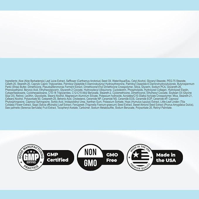 OceanSkin – Marine-Based Hydrating Face Cream with Pseudoalteromonas Ferment Extract – Lightweight & Nourishing – Non-GMO, GMP Certified, Made in USA, 6 Month Supply