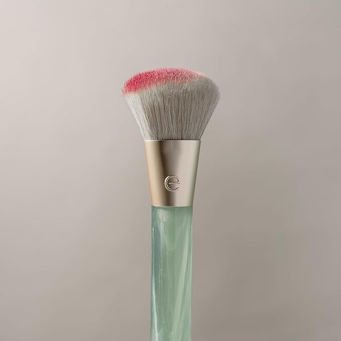 EcoTools Sea Gems Cream Blush Brush, Liquid & Cream Blush Makeup Brush for Smooth Buildable Cheek Color, Dense Rounded Bristles, Sustainable Design, Vegan & Cruelty-Free, 1 Count