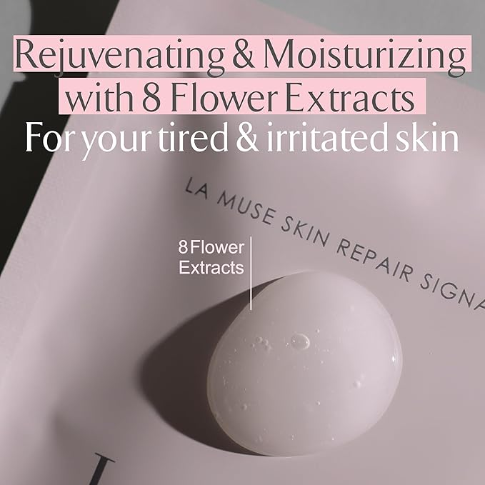 LA MUSE Coconut Gel Mask(Bio-Cellulose) | Intensive Lifting, Firming Care with Peptide for Elasticity | Deep Hydration Korean Face Mask, Instant Revitalizing & Cooling Effect | Korean Skincare, 5-Pack