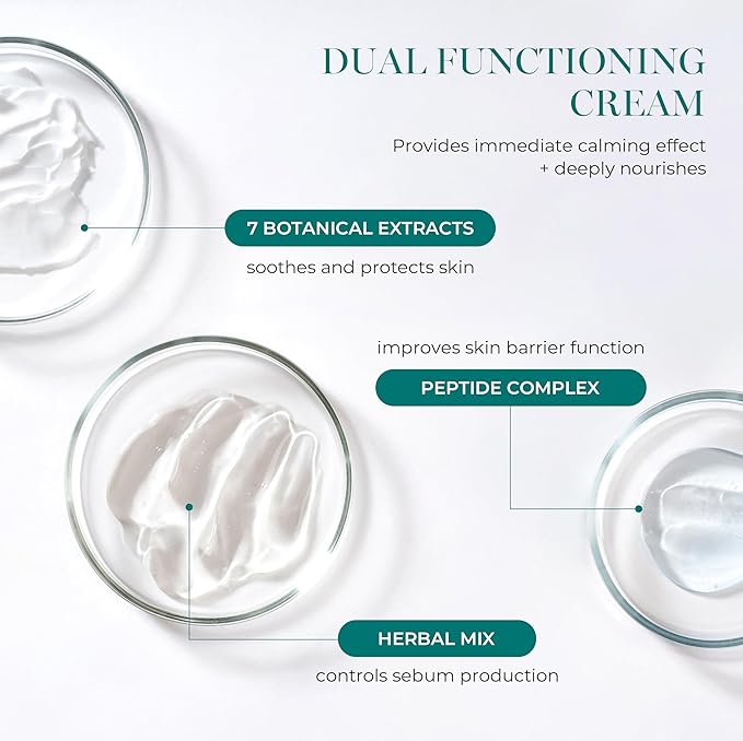 Ultra Cica Recovery Cream 2.47 oz, Skin-Calming Barrier Repair Gel Cream with Centella Asiatica, Allantoin & Panthenol, Soothes & Strengthens Sensitive Skin, Korean Skin care