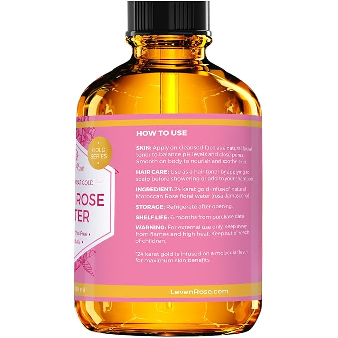 Leven Rose Winter Combat Bundle with Rosehip Oil 4oz, Rosehip Night Serum, and 24k Gold Rose Water