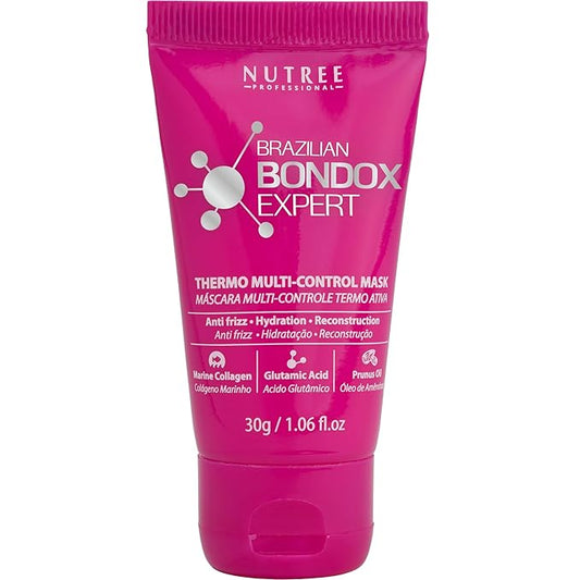 HAIR MASK FOR DAMAGED HAIR BRAZILIAN BONDOX TREATMENT 1.06 oz Thermal Activated Mask for Dry Frizzy Hair | Formaldehyde Free | Results for up to 1-3 months | prunus oil | seaweed collagen