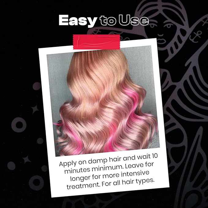 MANIC PANIC Mermaid Mask - pH Balanced Hair Treatment for Dry Damaged Hair Formulated with Hydrolyzed Wheat, Vegetable Proteins, Sunflower Seed + Brazil Nut Oil - Vegan, Unscented Hair Care (4oz)