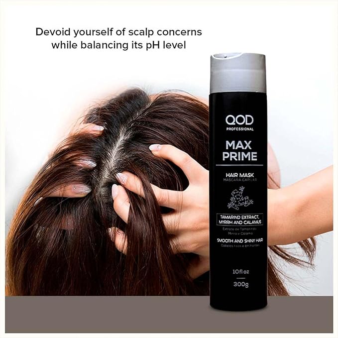 QoD MAX PRIME AFTER STRAIGHTENING MASK 300ML- 10fl oz / FOR SMOOTH HAIR / PROLONG THE STRAIGHT EFFECT