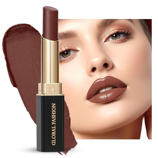 Global Fashion Silk Smooth Matte Lipstick – Long-Lasting, Luxurious Color, Rich Hydration, Lightweight Formula, Lightweight Matte Lip Color for Women, Available in Multiple Shades (123, 0.12 oz)