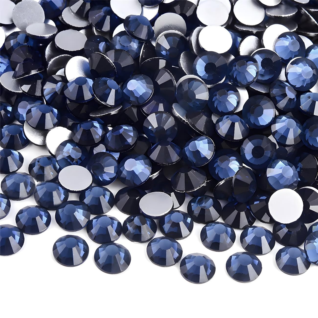 Flatback Rhinestones Round Gems for Nails Art and Crafts 620Pcs SS30 6mm Glitter Crystals Stone DIY Bags Clothes Shoes (Dark Grey)