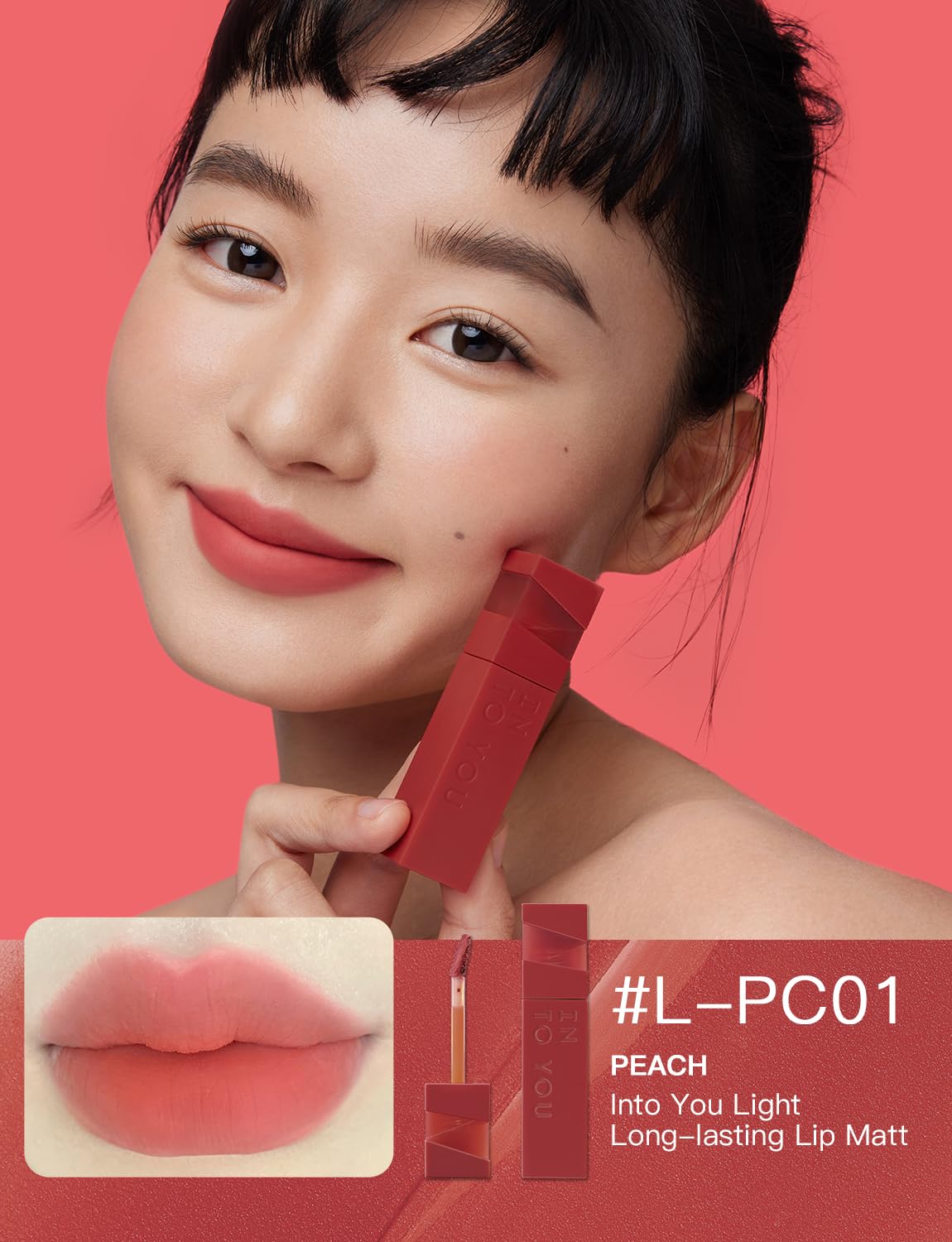 INTO YOU Matte Lipstick Velvet Lip Stain Lip Mud Long Lasting Waterproof Lip Stain Lip Gloss Makeup Moisturizing Lipstick for Women(L-Pc01)