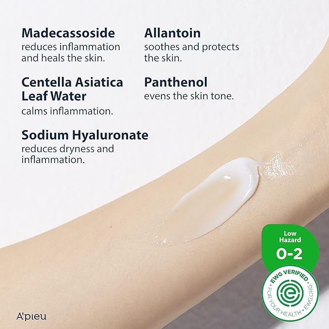 A'PIEU Madecassoside Moisture Gel Cream - Korean Moisture Barrier Moisturizer with Centella Asiatica, Deep Hydrating, Soothing and Water-Oil Balance. Korean Skincare (1.69 Fl oz)