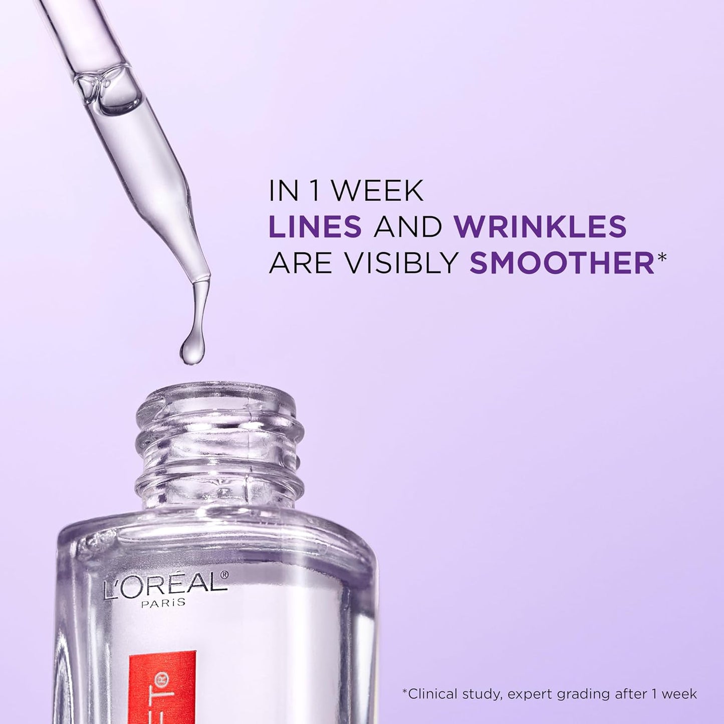 L'Oreal Paris Revitalift 1.5% Pure Hyaluronic Acid Serum for Face, Anti Aging Serum to Hydrate Skin & Reduce Wrinkles, Fragrance Free Skin Care for All Skin Types, 1 Oz