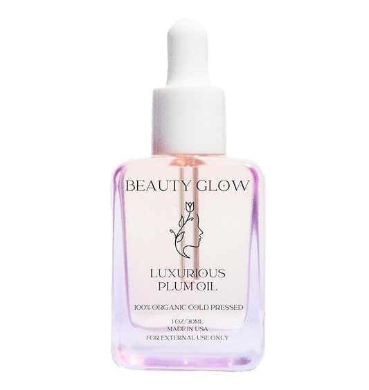 Organic Plum Oil Cold Pressed for Face Anti-Aging Facial Moisturizer Plumping Miracle Serum Natural Skincare Beauty Glow Antioxidant 1 Fl Oz/30mL