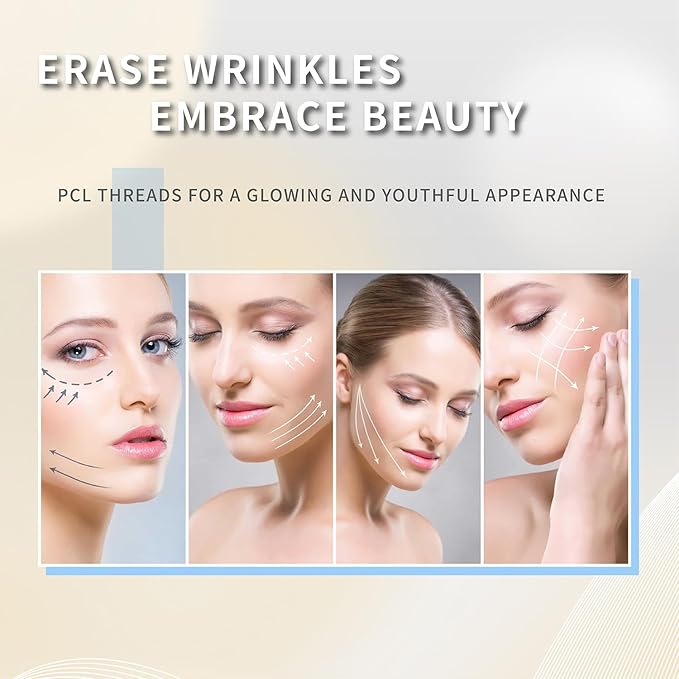 elves PCL Threads for Face Lift Mono Threads 29G25mm Pcl Smooth Threads Sharp Tip PCL Threads Mono 20Pcs Long-Lasting Skin Tightening Smoothing of Wrinkles