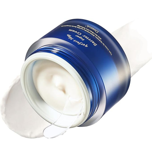Perfect Sleep Super Barrier Cream 1.69fl.oz, Dense Ceramide Sleep Balm for Strengthening Skin Barrier, Soothing Irritation & Restoring Hydration Overnight Korean Facial Moisturizer