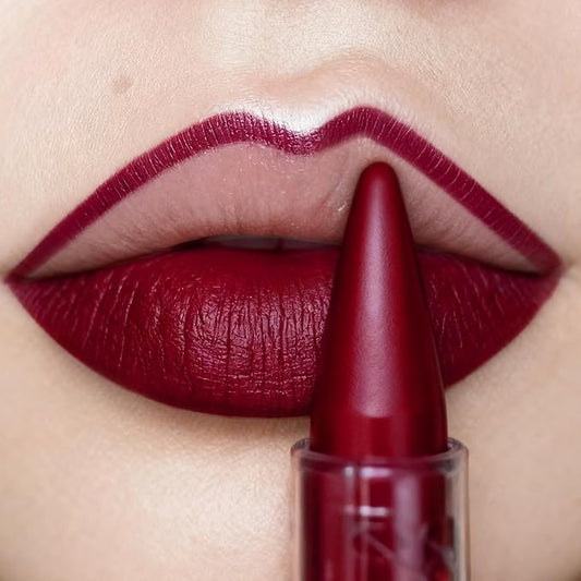 Burgundy Lipstick Gradient Matte Lipsticks Lip Liner Combo Set for Women Waterproof Long Lasting Lip Stick Pencil Cream Lip Liner and Lipstick Combo Makeup, E4