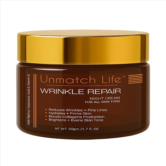 Fast Wrinkle Repair Cream 1.7 Fl. Oz Everyday Anti-aging Face Moisturizer with Retinol, Hyaluronic Acid & Vitamin E to cure Dark Spots, Wrinkles & Fine Lines, For all Skin Types