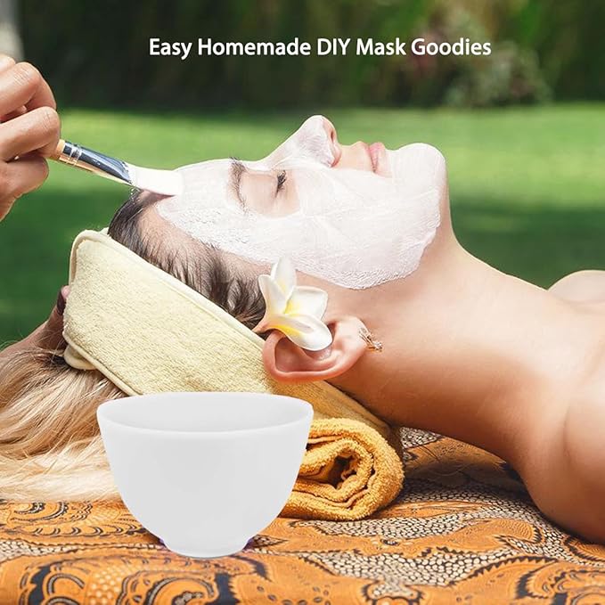 6 Piece Silicone Mixing Bowl Set, 3.93-Inch Microwaveable Silicone Bowls, Facial Bowls for Aestheticians, for Facial Masks, Mud Masks and Other Skin Care Products