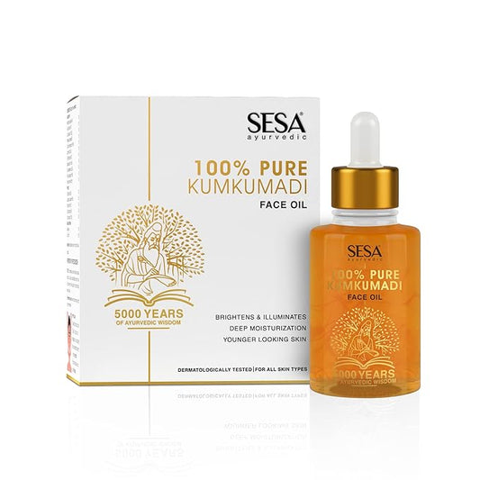 Kumkumadi Face Oil for Radiant& Glowing Skin Made with 100% Pure Kumkumadi Tailam Repairs Dull & Damaged Skin Provides Deep Moisturization Suitable for all Skin Types, 30ml or 1 Oz