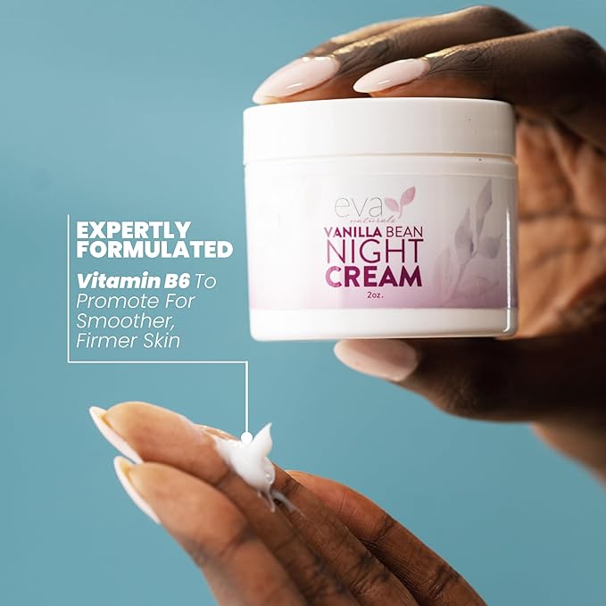 Eva Naturals Vanilla Bean Night Cream by Eva Naturals (60 ml) - With Vitamin E and Green Tea