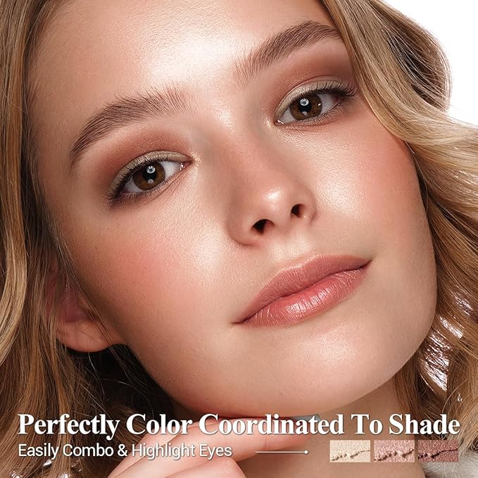 Neutral Eyeshadow Stick Makeup Set, Metallic Shimmer Matte Cream Eye Shadow Eyeliner Brightener Pencil Crayon - Classic 6PCS A005