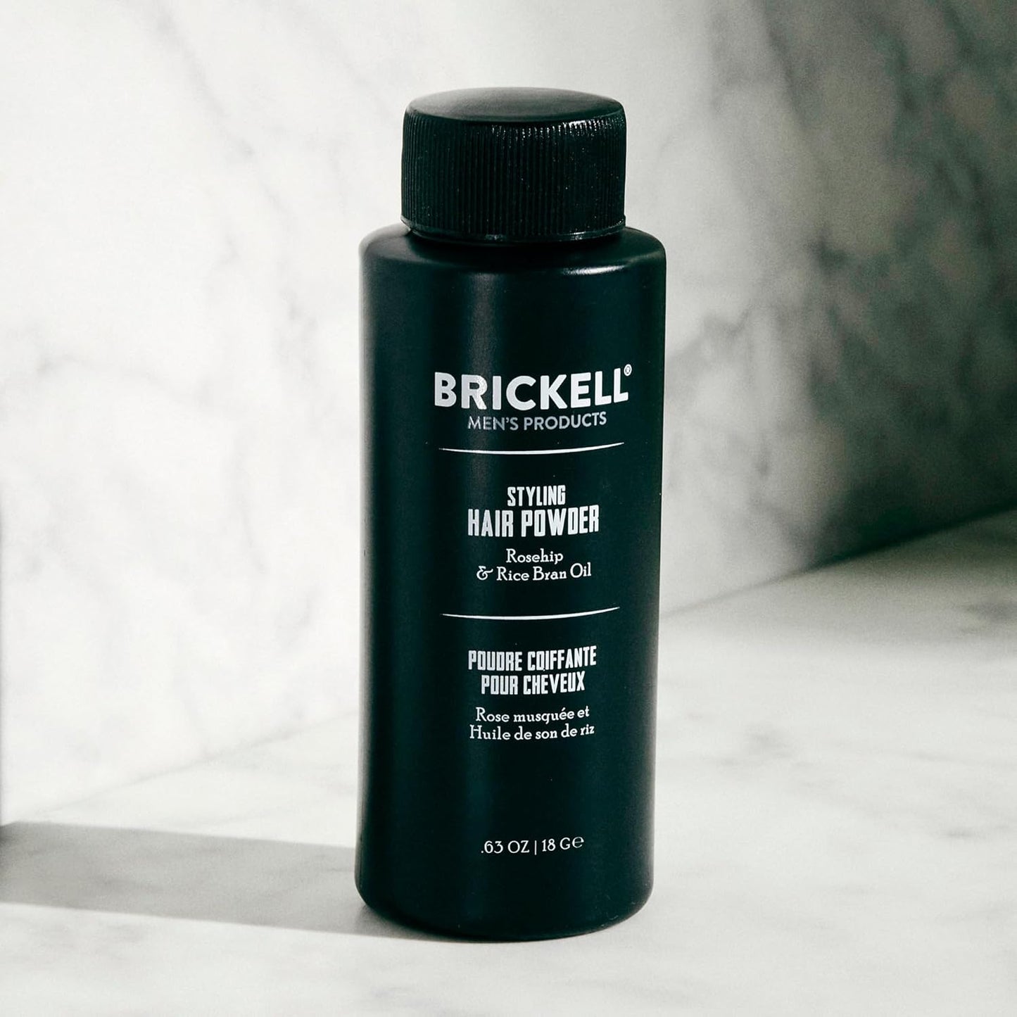 Brickell Men's Styling Hair Powder For Men, Creates Volume, Natural & Organic, Non-Greasy Texturizing Powder, 18g, Fragrance-Free