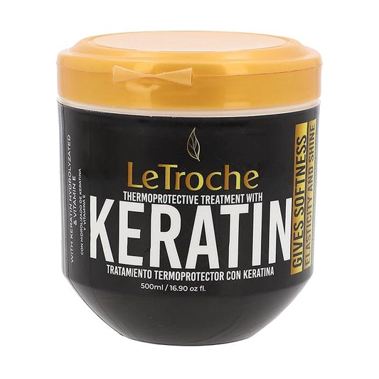 Thermoprotective Treatment With Keratin, Gives Softness Eslaticity And Shine, 500ml